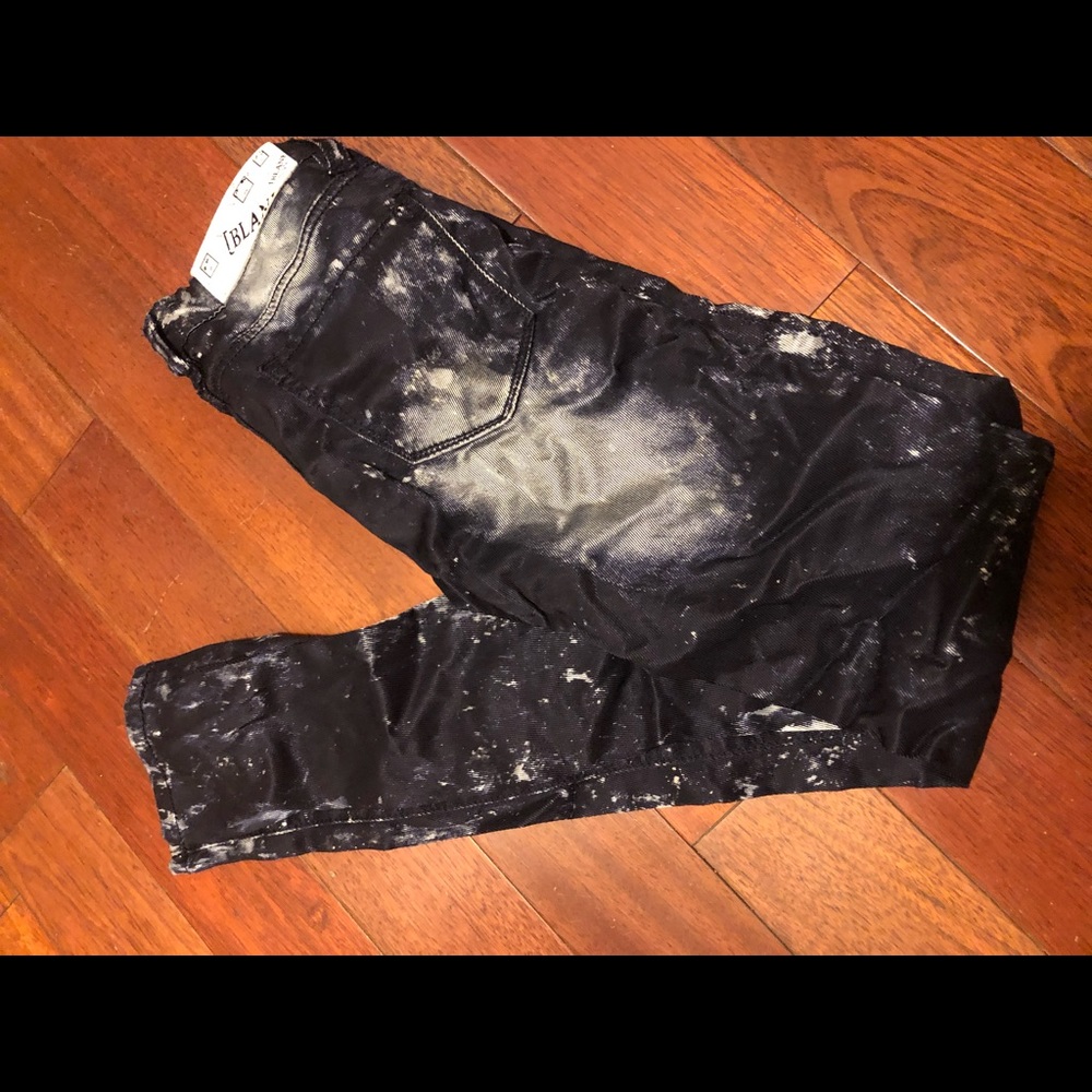 Blank brand black and sliver/gray stonewashed jeans